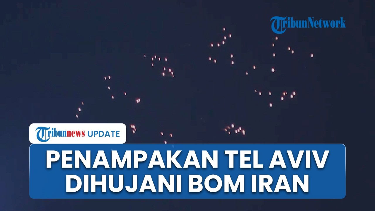 Penampakan Tel Aviv Dihujani Bom Tandan Iran, Rudal Hibrida IRGC Buat Warga Israel Lari ke Bunker