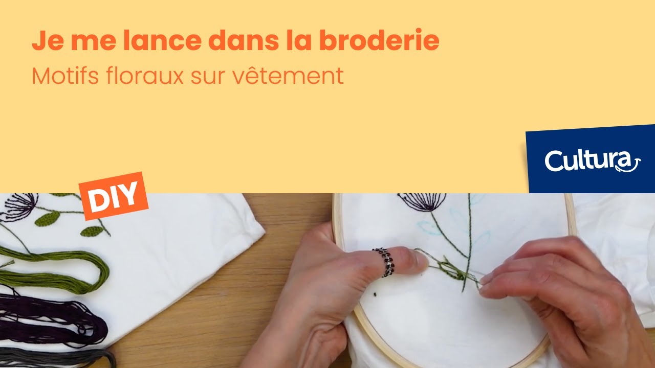 Je me lance dans la broderie : motifs floraux sur vêtement