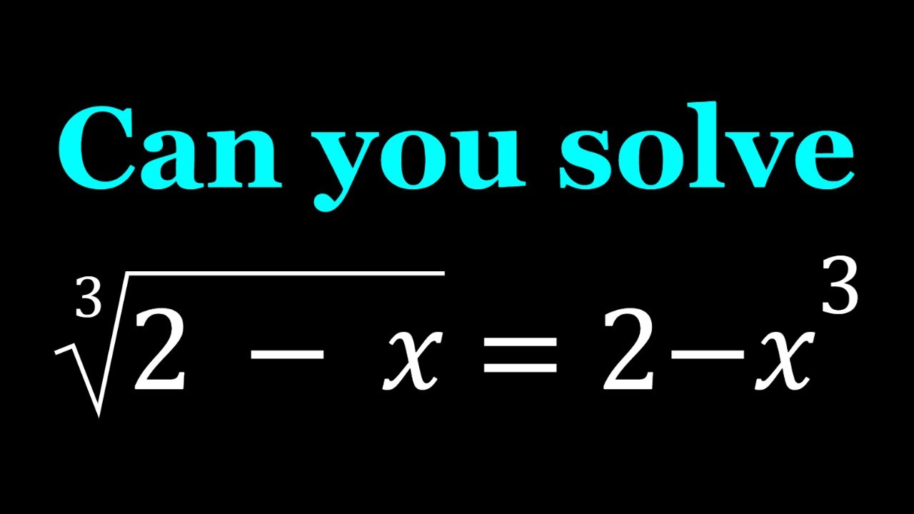 A Radical Equation | Math Olympiads