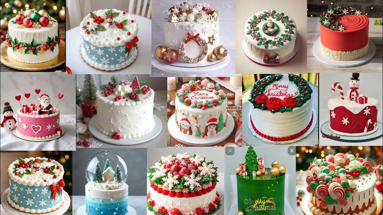 Top Trending New year Cake Designs 2025/🌲Christmas Cake/Cake Designs/Easy Cake Ideas