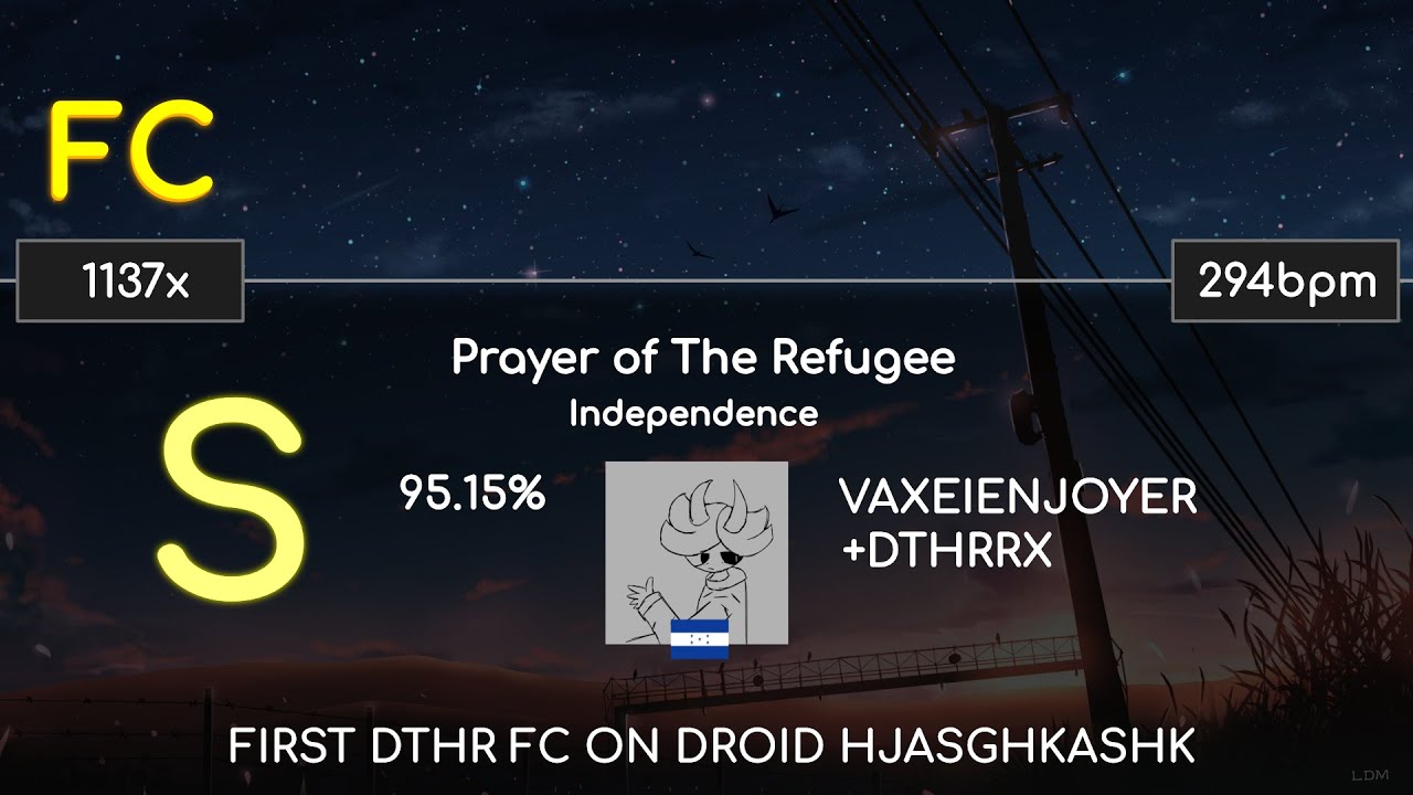 [⭐9.43] VAXEIENJOYER | Prayer of The Refugee [Independence] +DTHRRX 95.15% FC