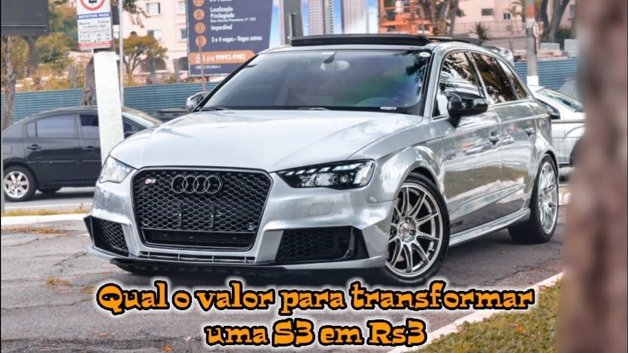 Transformar Audi S3 em uma Rs3 Valor! Body kit parachoque difusor aerofolio Farol Lanterna