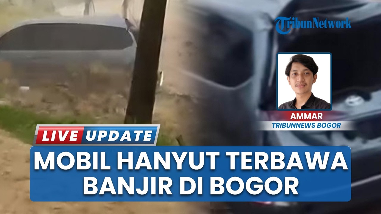 Diterjang Banjir, Kendaraan Minibus Hanyut Terbawa Derasnya Air di Babakanmadang Bogor