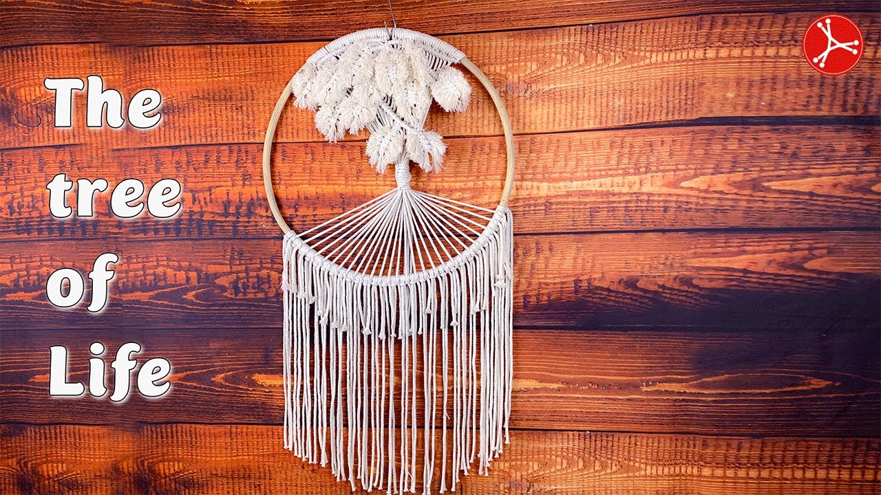 The Life of tree macrame wall hanging decor - Easy step by step tutorial