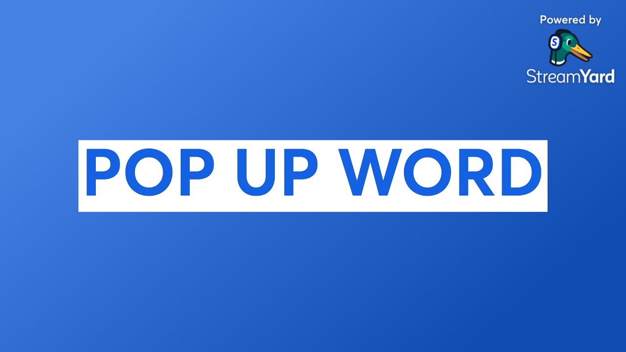 POP UP WORD