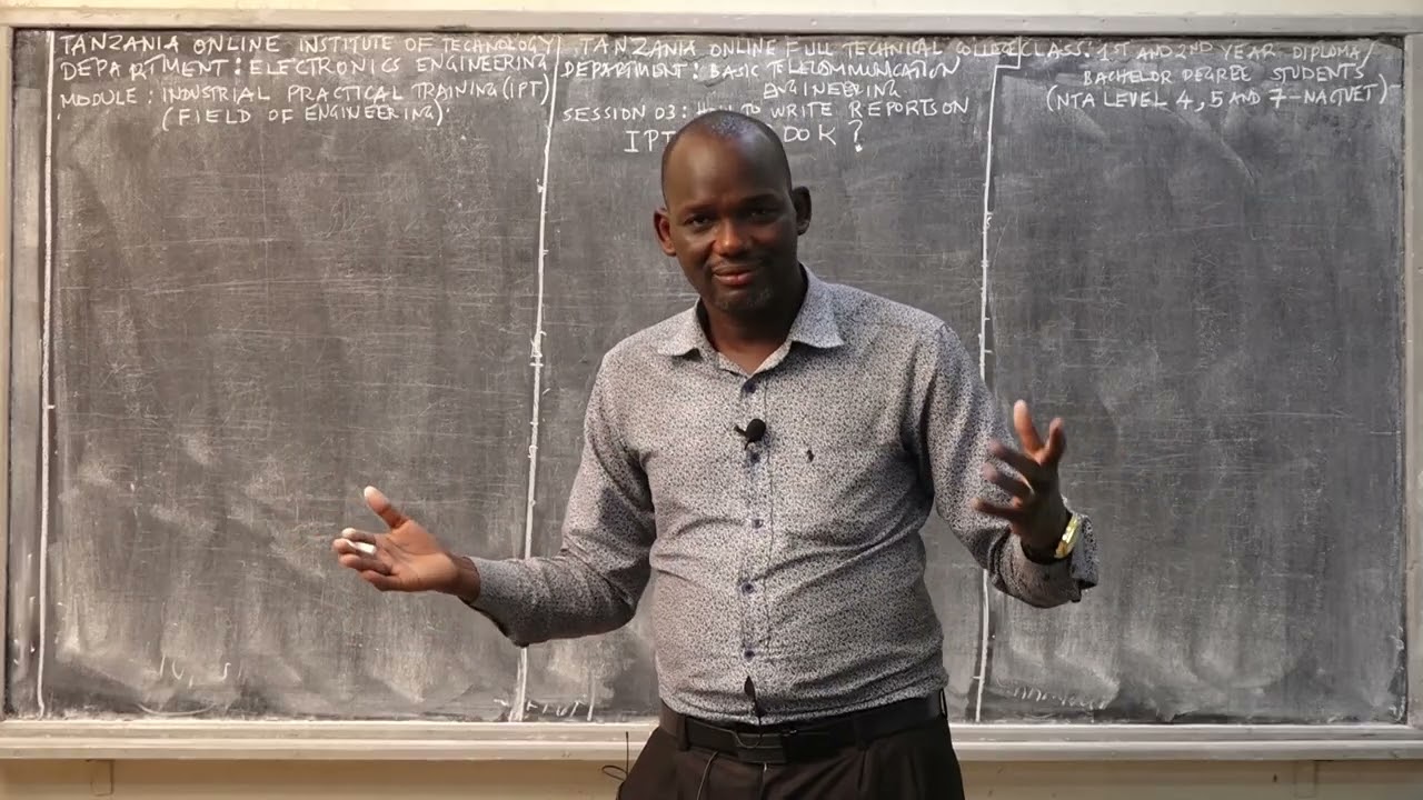 WORKSHOP 03 | HOW TO WRITE TECHNICAL REPORTS IN THE IPT LOGBOOK? | DIT | SIR&ENG OLENJOLAI