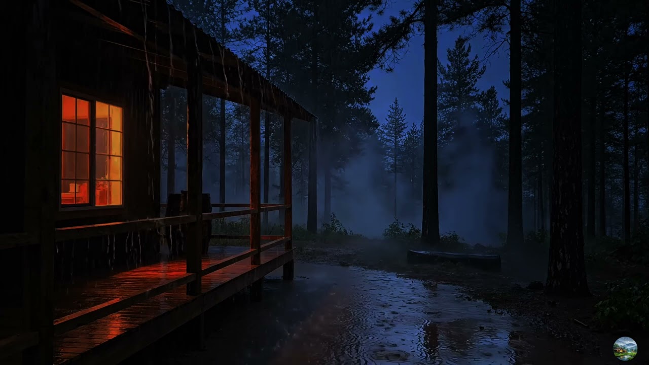 Cinematic Soft Rain in a Modern Open Space 🌧️ | 4K ASMR Rain for Deep Sleep