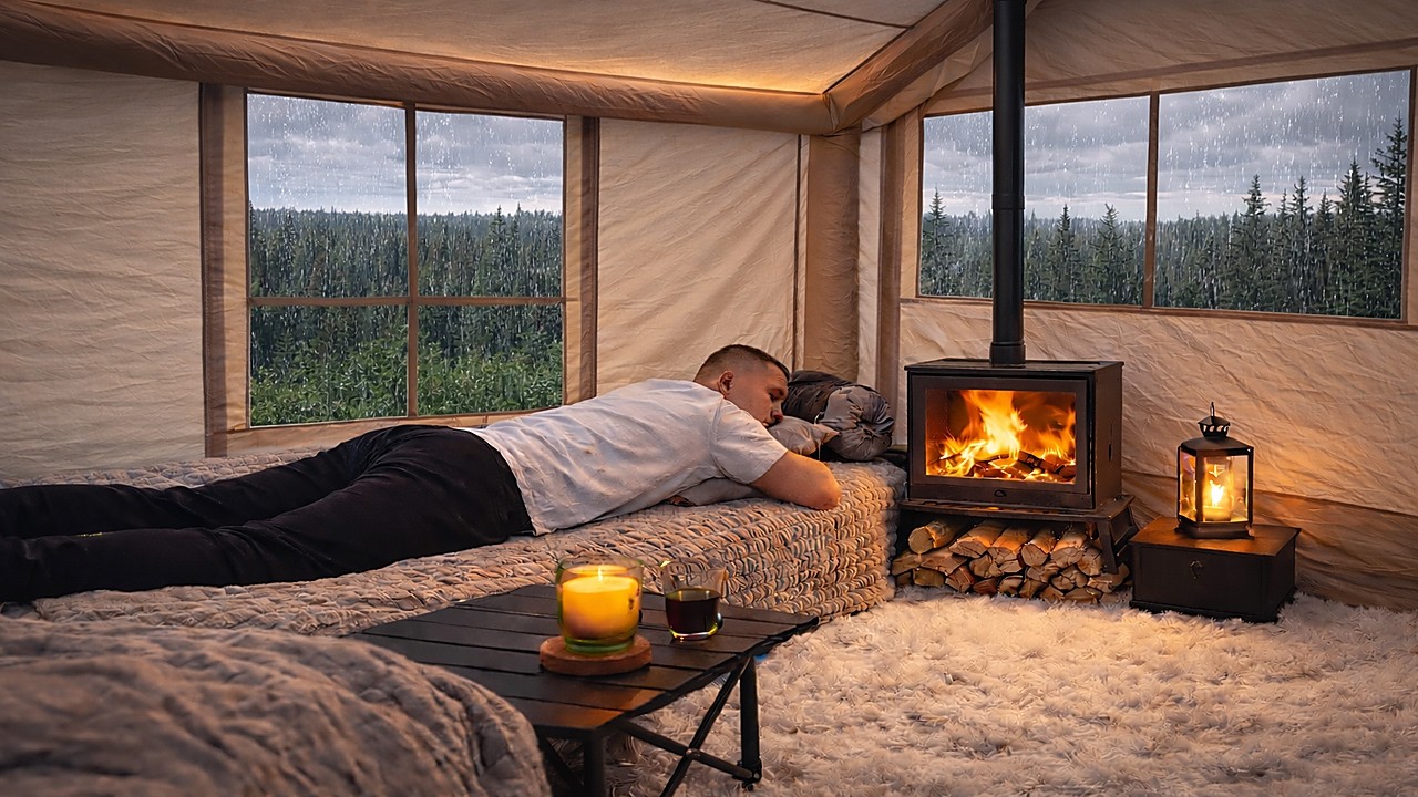 😱SOLO CAMPING NEAR AN ABANDONED CASTLE I WAS NOT ALONE…☔️