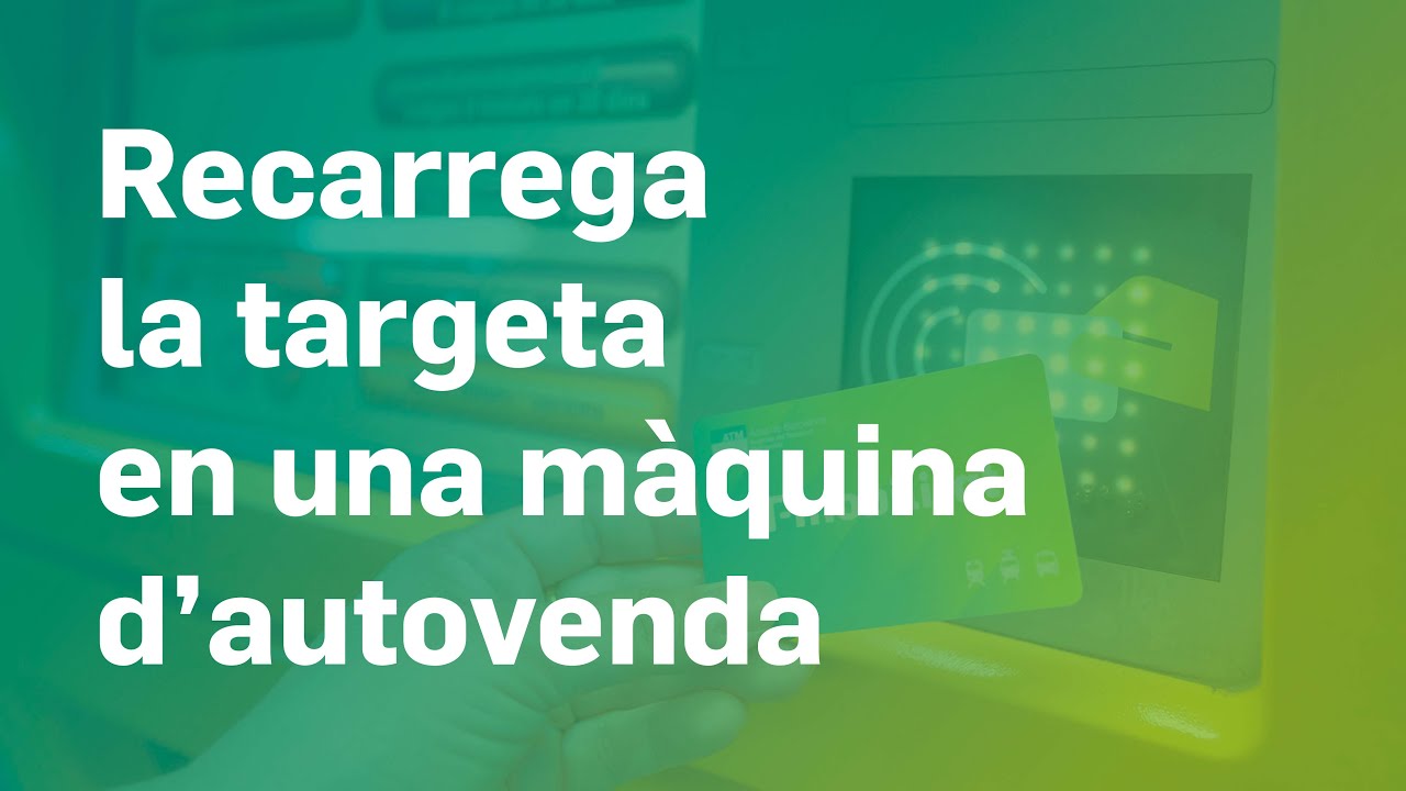 Recarrega la T-mobilitat a les m&agrave;quines d'autovenda de la xarxa