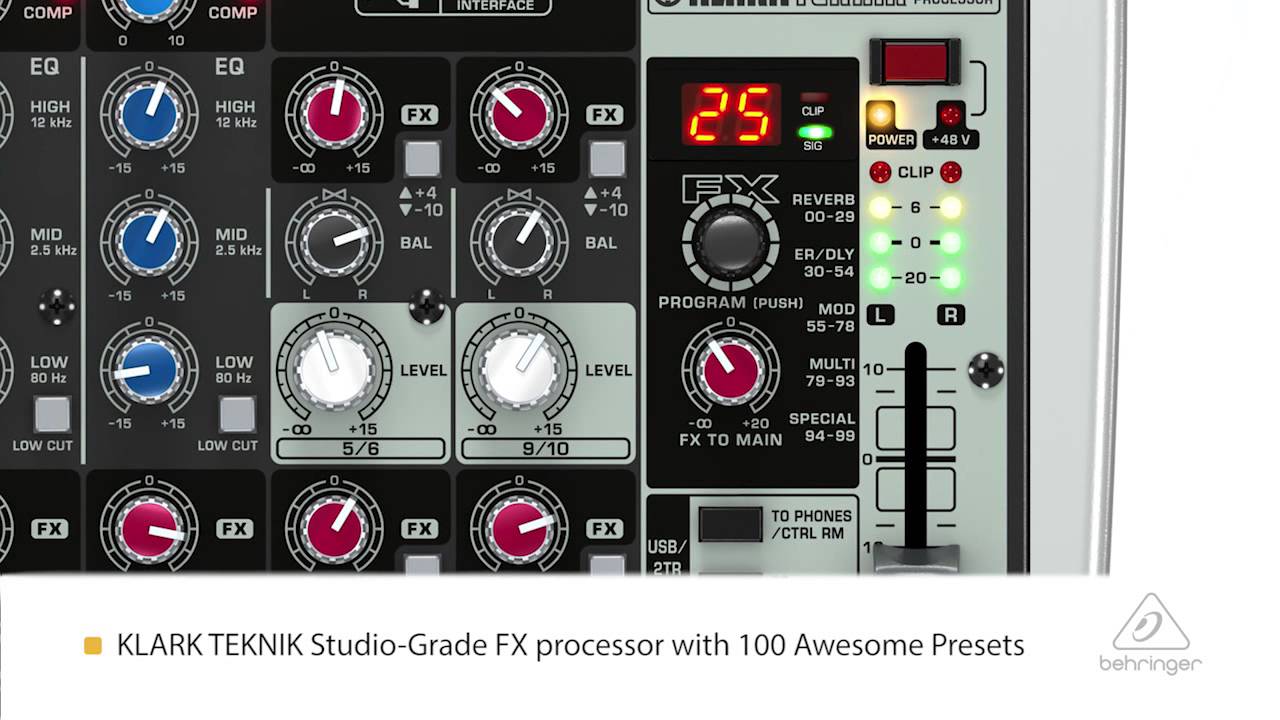 XENYX QX1202USB Small Format Mixer & USB Audio Interface