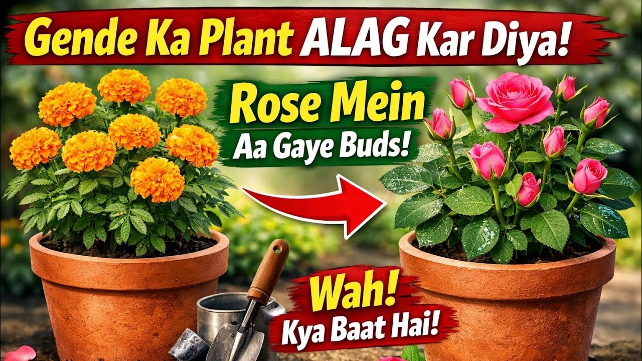 Rose Buds Aate Hi Gende Ko Alag Pot Mein Lagaya Taaki Rose Flowering Strong Aur Healthy Rahe Always
