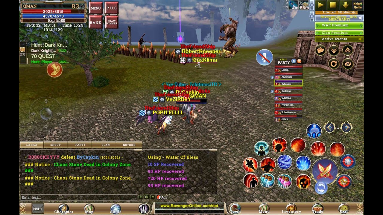 REVENGER ONLİNE AKŞAM KUŞAĞI #GAME #KO #KNİGHTONLİNE #FARM #MMORPG