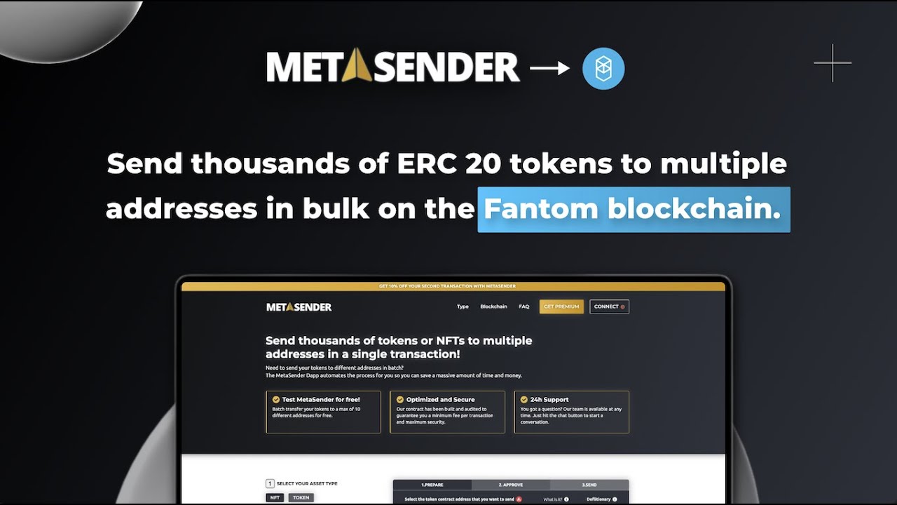 Send multiple ERC-20 tokens in bulk on the Fantom Blockchain