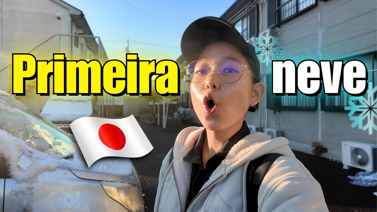 Acordamos com neve! ❄️🇯🇵 | Vida real e trabalho no Japão