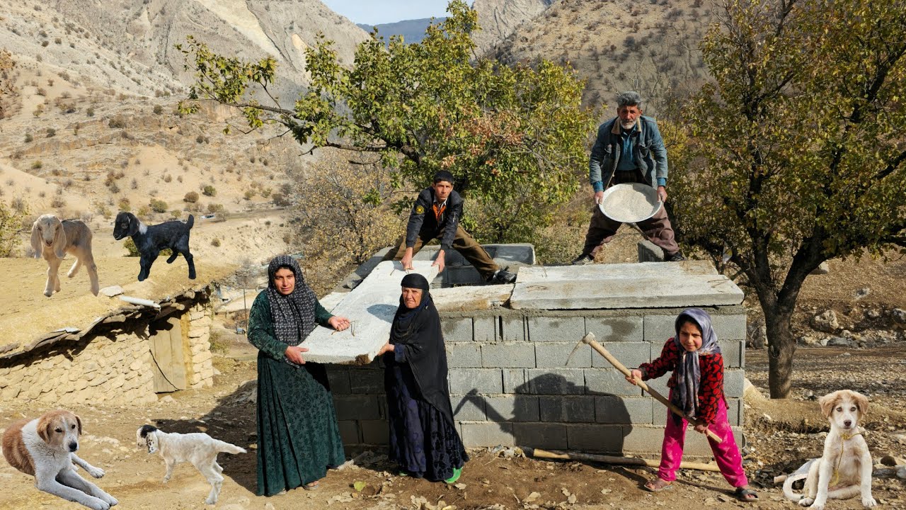 Real nomadic life | Building traditional toilets, cooking local food and caring for sheep