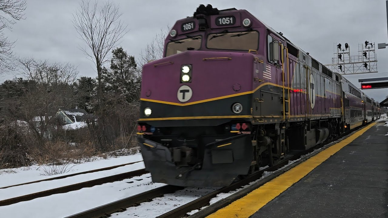 MBTA Commuter Rail Train #5755 at Norfolk - February 22, 2026