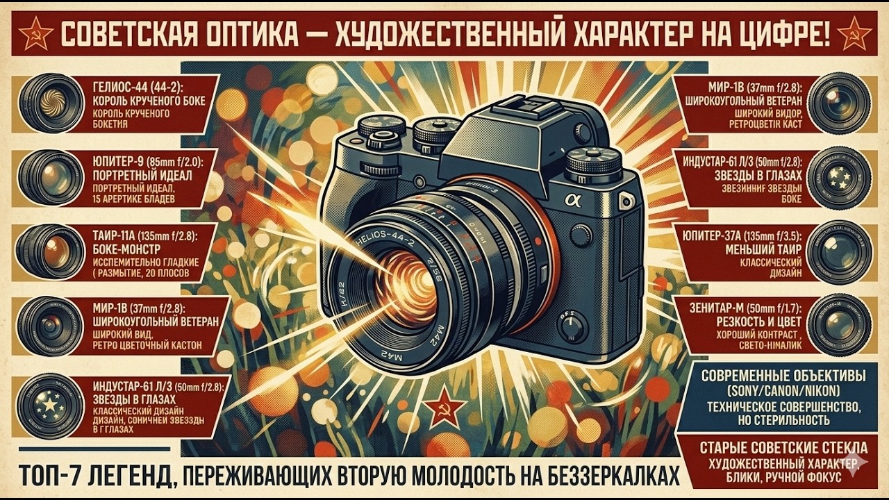 Легендарные советские объективы -  способ получить «художественную» картинку на современной  камере