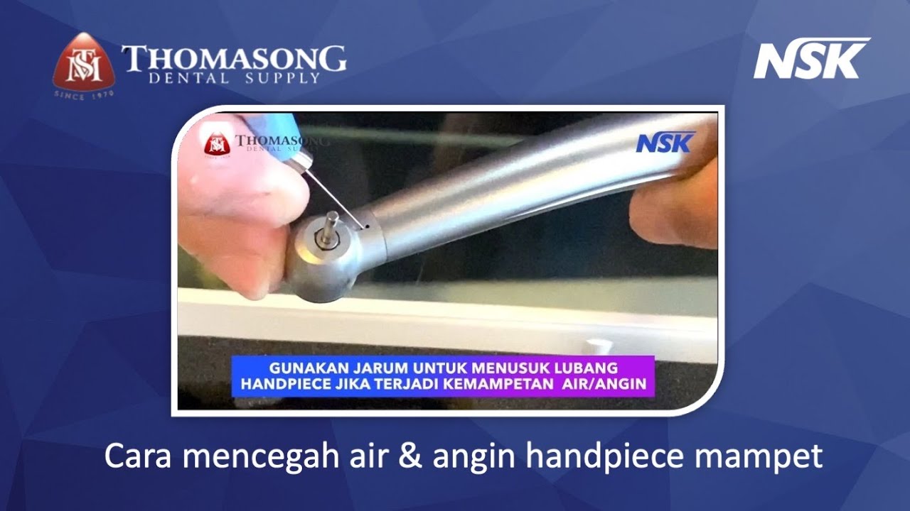 cara menghindari penyumbatan air & angkn di handpiece