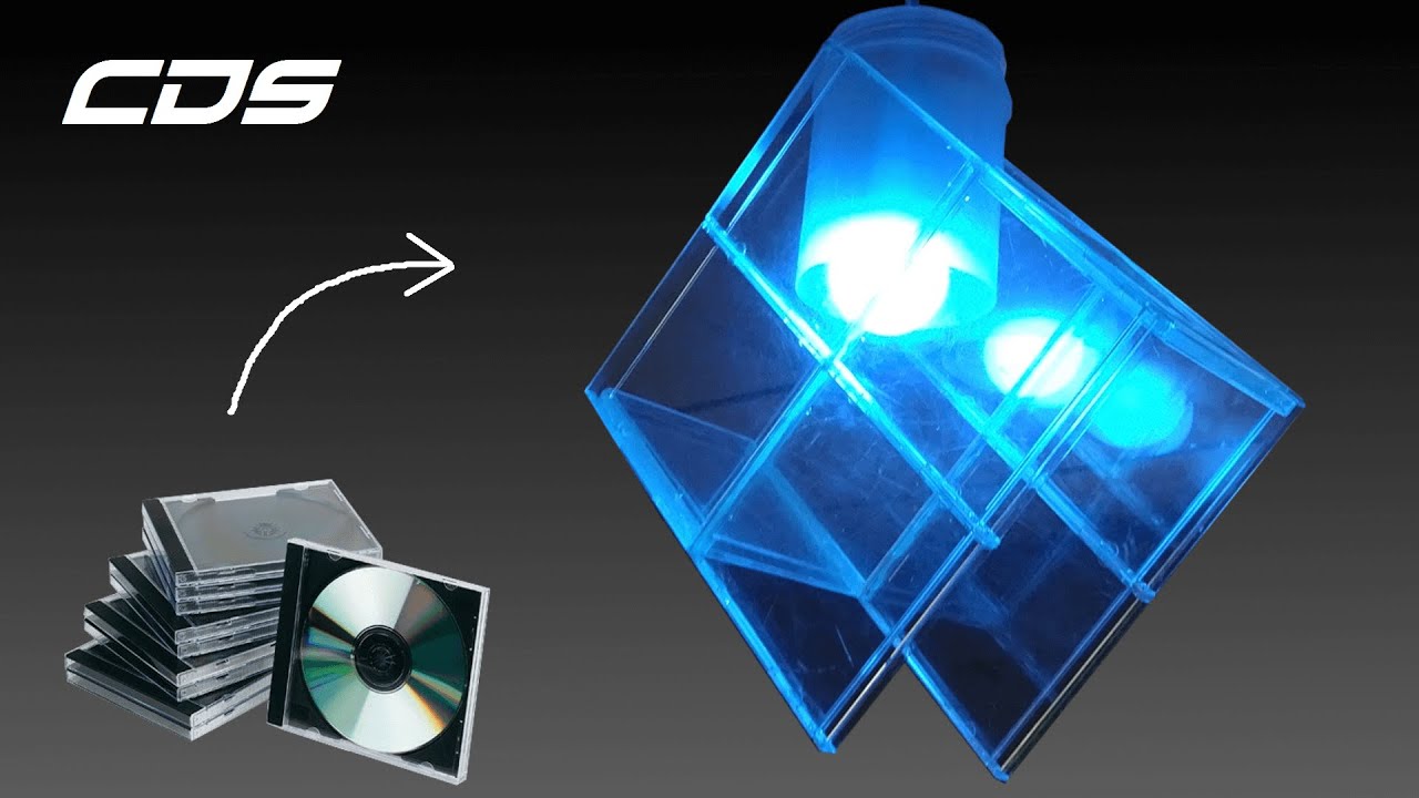 Transformo Cajas de CD'S en una Lampara LED Increíble Con efecto 3D