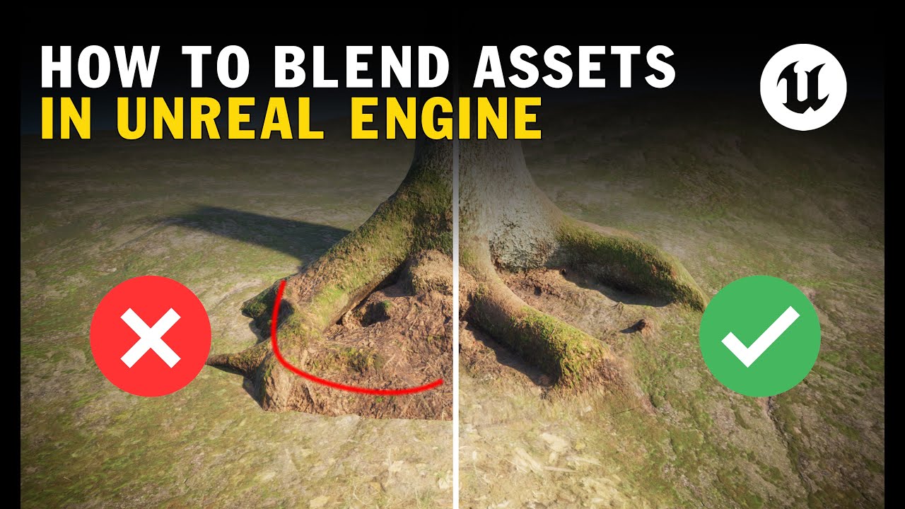 Unreal Engine 5: How to Blend Assets with Landscape with Runtime Virtual Texture | Free Project File
