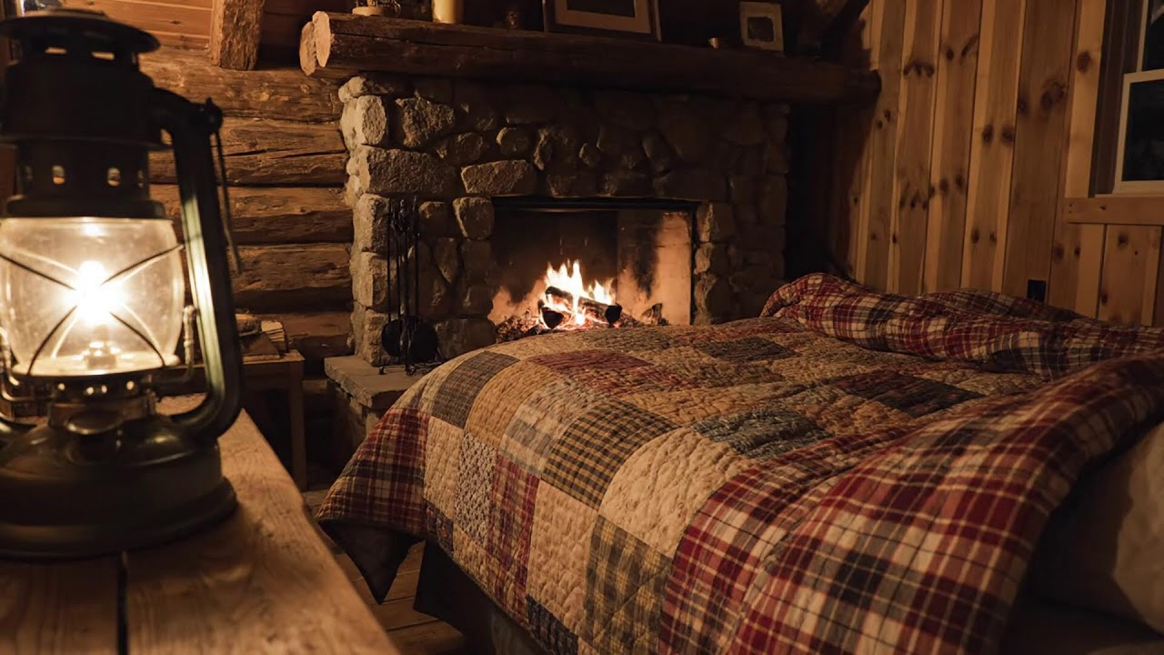 Sweet Winter Night Coffee Shop ❄️ Cozy Jazz Music & Crackling Fireplace for Study & Work