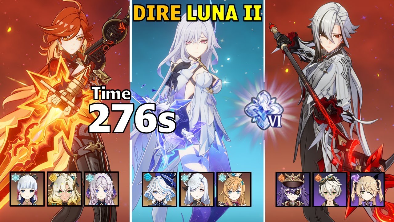 C2 Mavuika & C2 Skirk & C1 Arlecchino - Stygian Onslaught Dire Luna II Genshin Impact