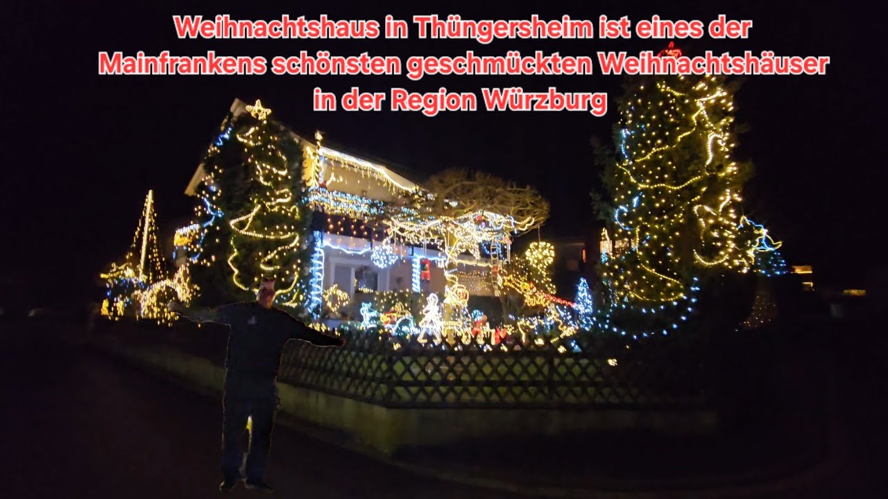 Weihnachtshaus in Thüngersheim ist eines der Mainfrankens schönsten geschmückten Weihnachtshäuser