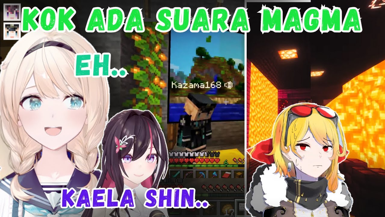 AZKi-IROHA Hampir Temukan Secret Room KAELA GOZARU Pernah  Nambang di Nether Bersama【Hololive|Clip】