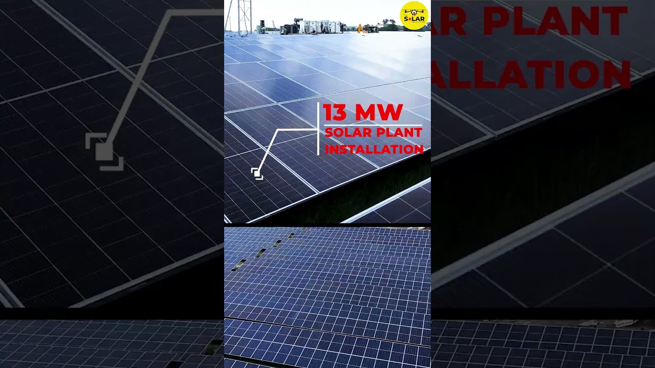 13 MW Solar Plant Installation | Aerial View | Drone View