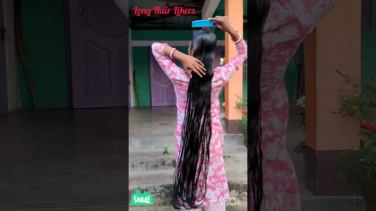 Heavy Oiling & Combing Herself Model Priya@ Long Hair Likers 
