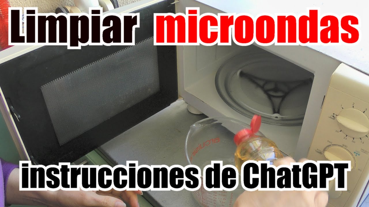 Cómo LIMPIAR el MICROONDAS por dentro con vinagre siguiendo las instrucciones de ChatGPT