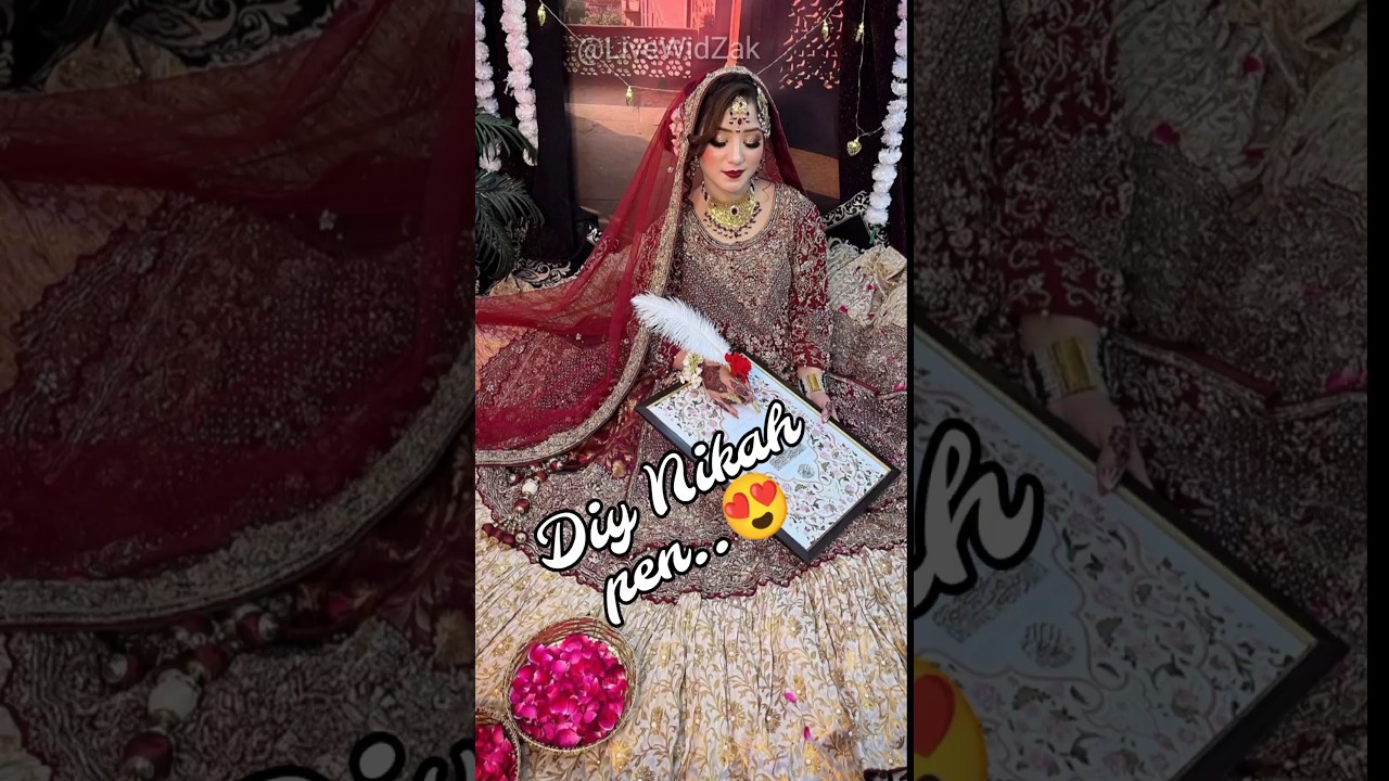 How to make Nikah pen at home?😍Diy Nikah pen |#shortsfeeds #customised #trending #youtubeshorts
