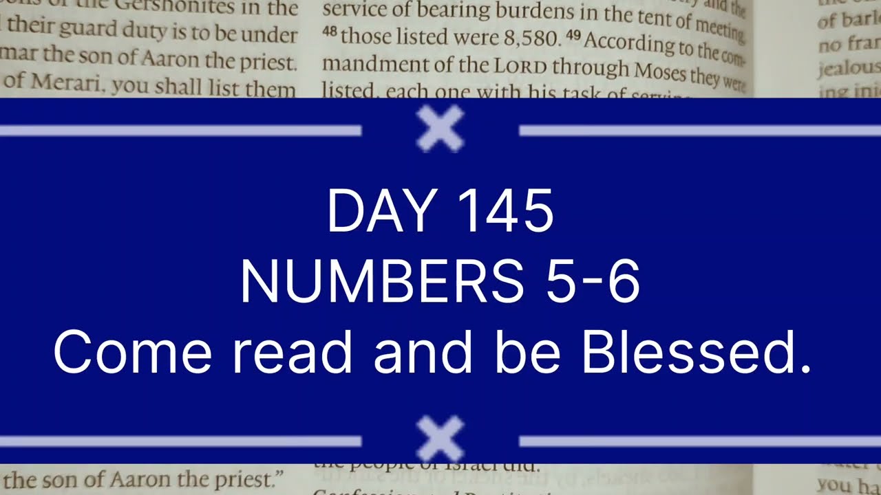 #Daily Bible reading plan made easier|Day 145|Numbers 5-6|ESV|Thursday blessings to all 🙌 #bible