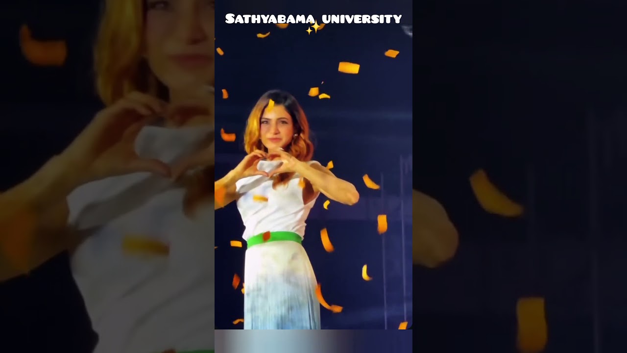🎀Samantha mam in sathyabama university cultural fest 2025 fo 1st year students 💥✨️