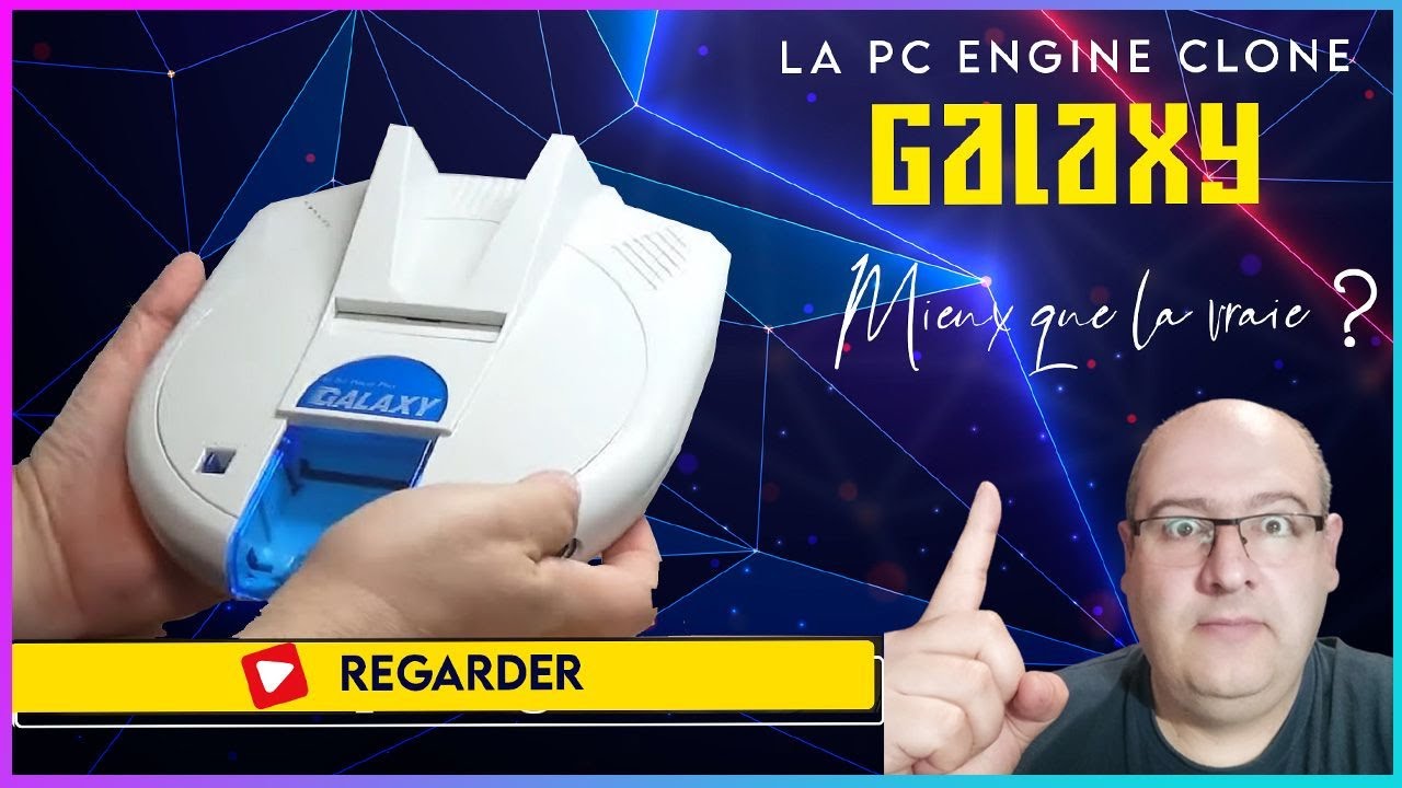 La fausse  console Nec PC engine shuttle : la galaxy qui lit les Hucards