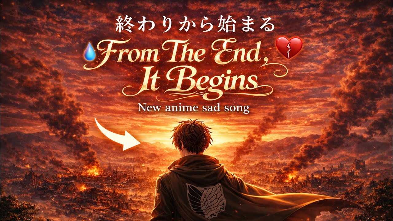 From The End, It Begins 💗 | New Anime Sad Song | An AOT-Inspired New Emotional Anime Song 🌌🎵🕊️