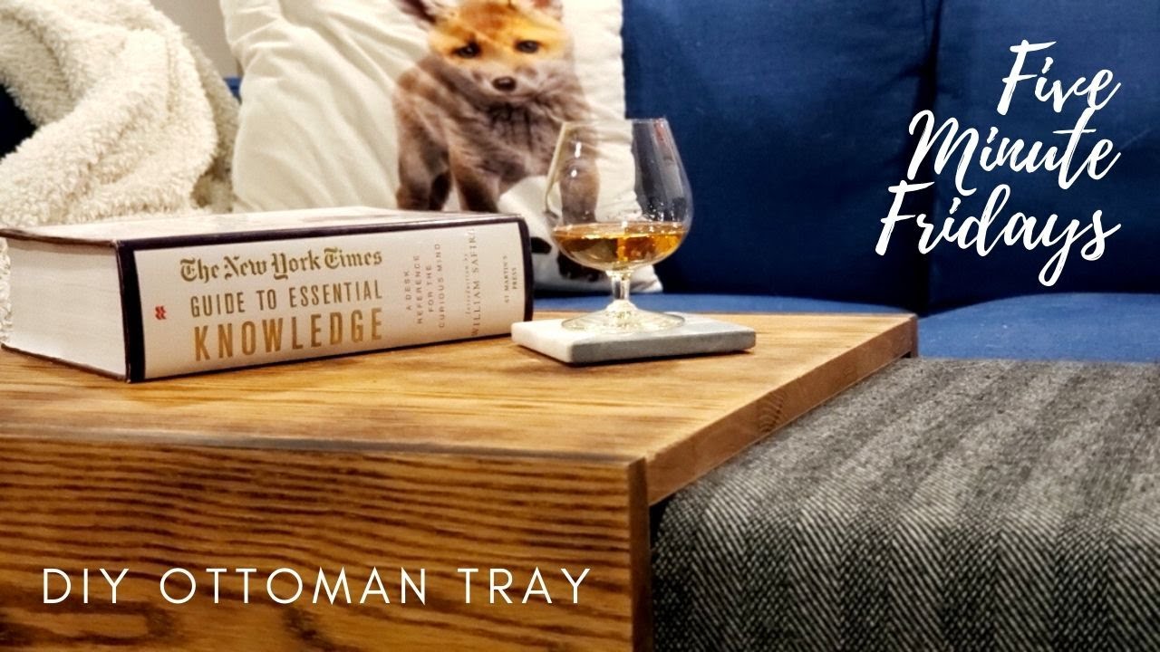 Easy DIY Ottoman table tray top with Shou Sugi Ban