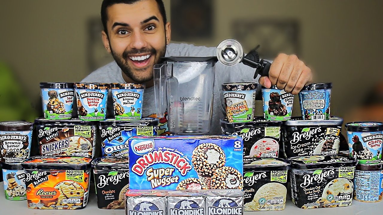 MIXING OVER 50 ICE CREAMS TOGETHER AND DRINKING IT!!! *MEGA MILK SHAKE DRINK*