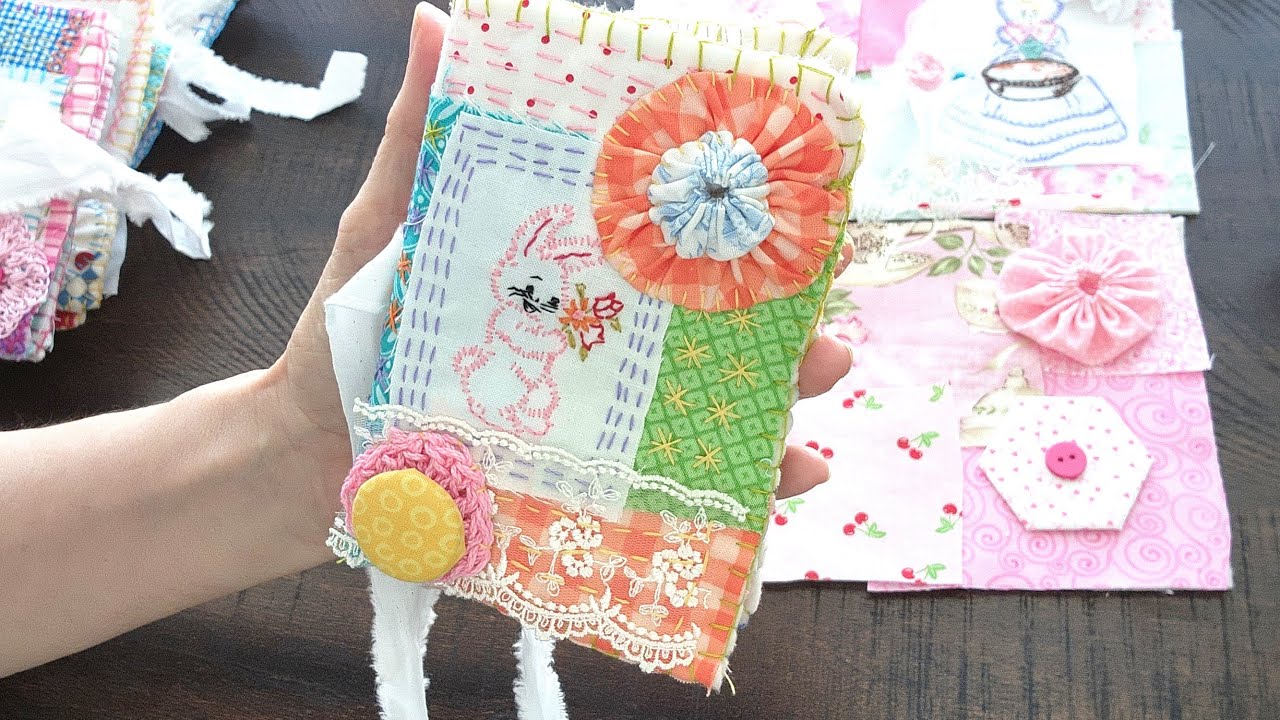 Книга для вышивания кролика #slowstitch, серия 4, закончена.