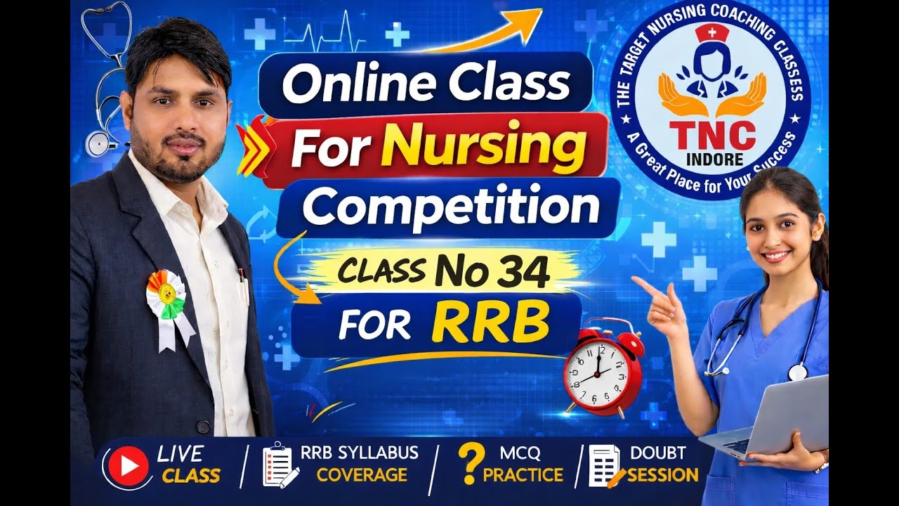 CLASS BY  JUNED SIR  NORCET RRB.CHO. STAFF NURSE GROUP 5