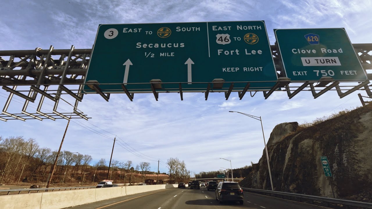 Caldwell to Hasbrouck Heights ride  via route 46, 3 and 17