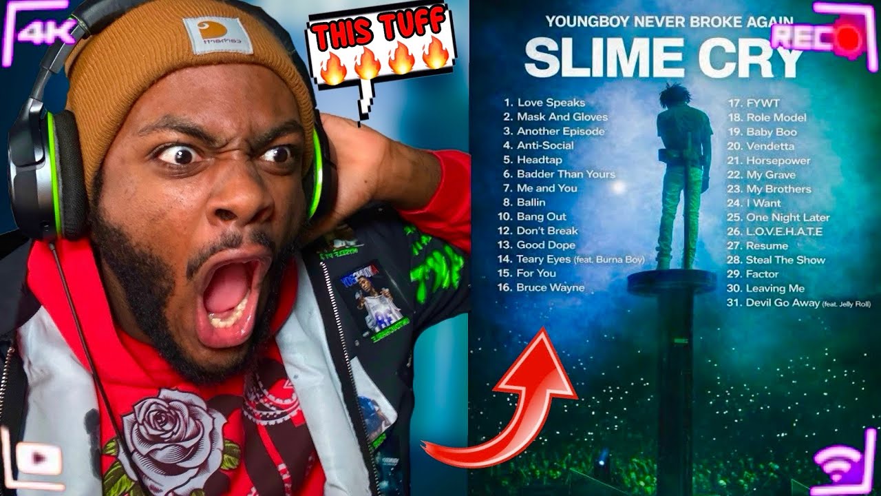 JDREACTS TO - NBA YOUNGBOY SLIME CRY (FULL RAW REACTION) (30 SONGS) #nbayoungboy