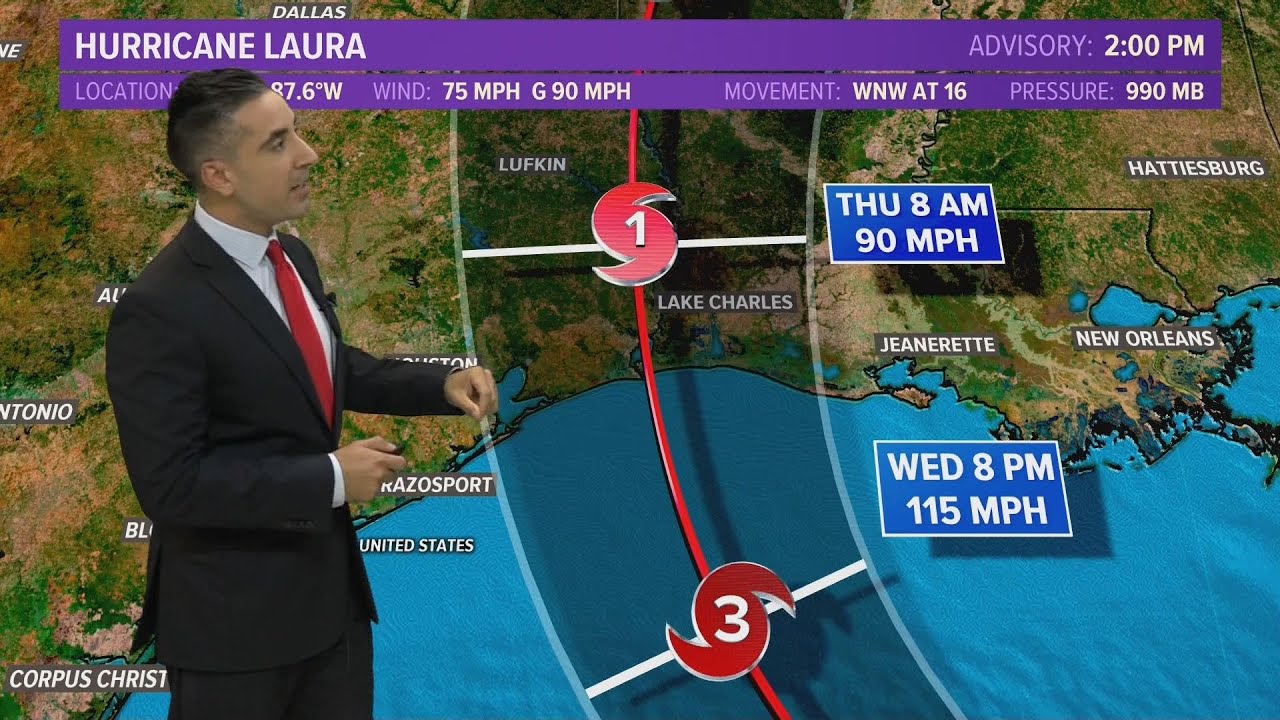 Tropics Update: Hurricane Laura expected to strengthen into Category 3 storm
