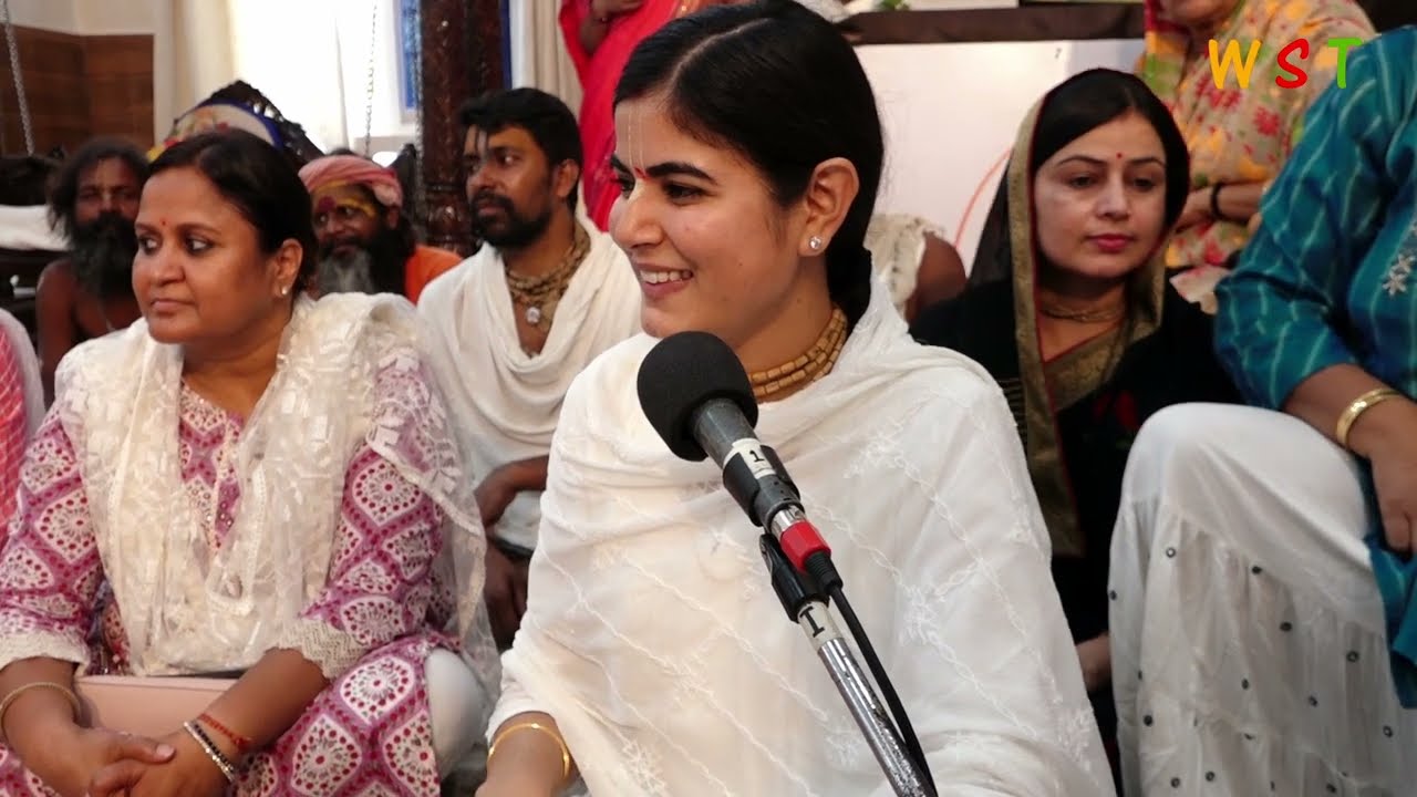 केशी घाट वृन्दावन से निकली ब्रज चौरासी कोस यात्रा पहुंची श्री चैतन्य कुटीर आश्रम, खाम्बी।