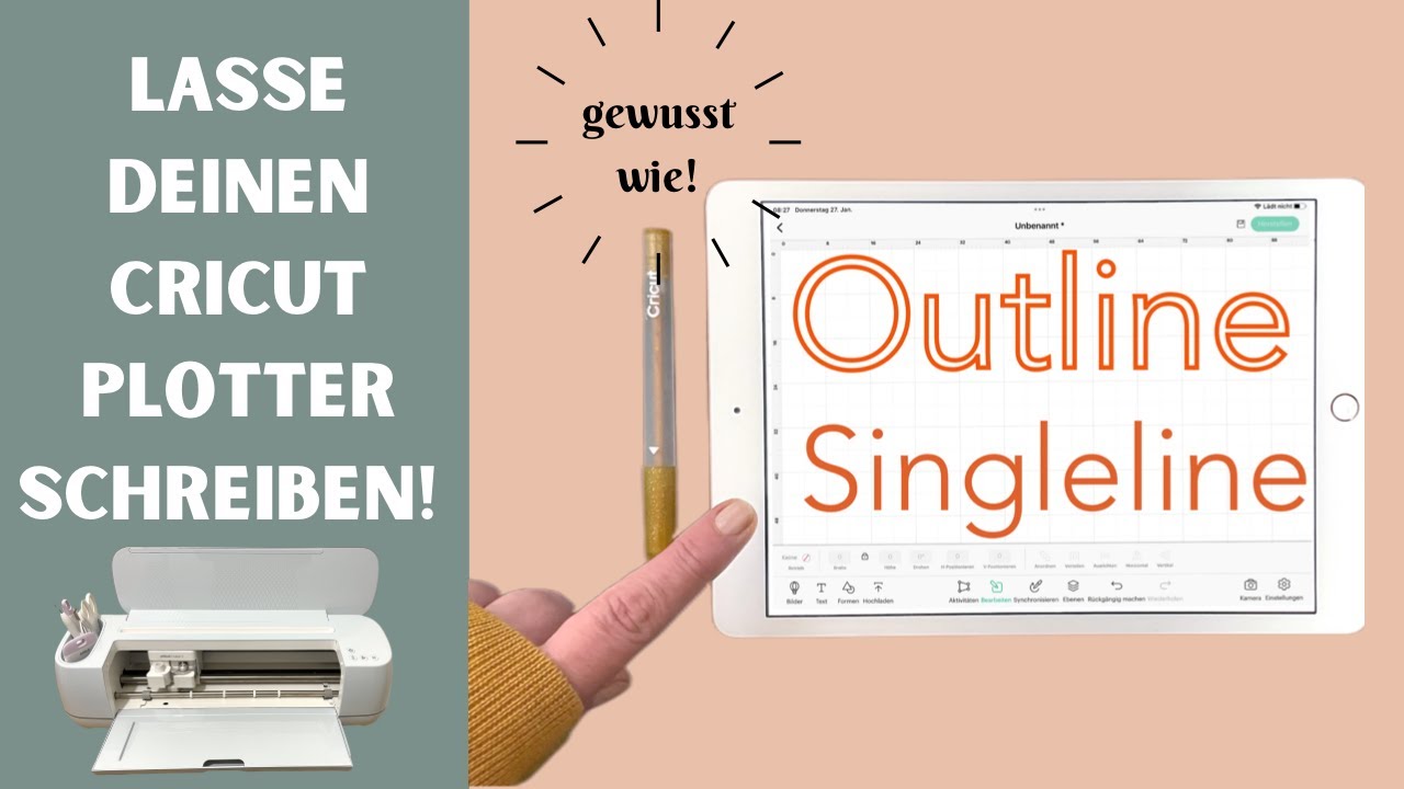 Singleline Schriften im Cricut Design Space, -schreiben mit den Cricut Stiften.