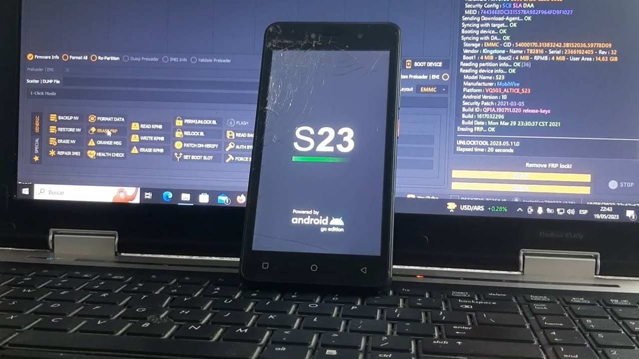 FRP BYPASS ALTICE S23 BY UNLOCK TOOL