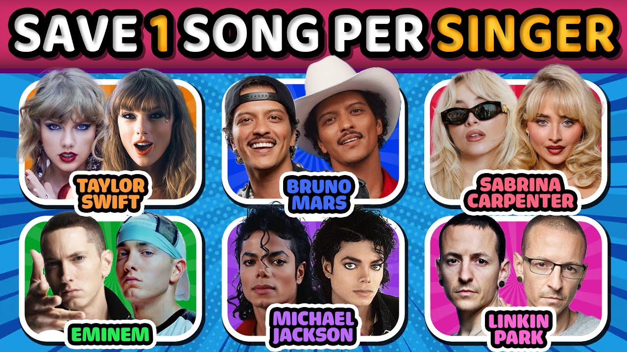 SAVE ONE SONG PER SINGERS ⭐️🎶 Most Popular Singers & Bands | Music Quiz 2025