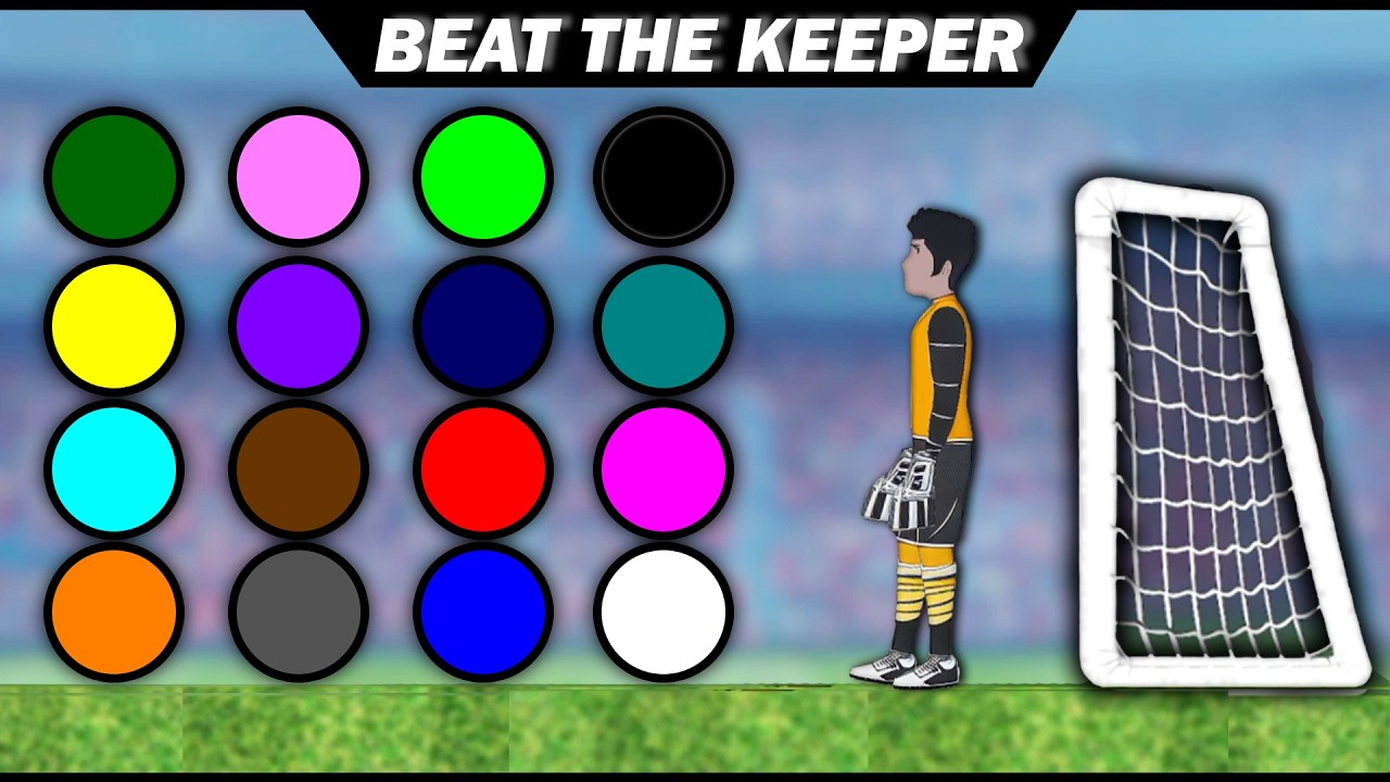 BEAT THE KEEPER | Color Marble Soccer Race Tournament #12