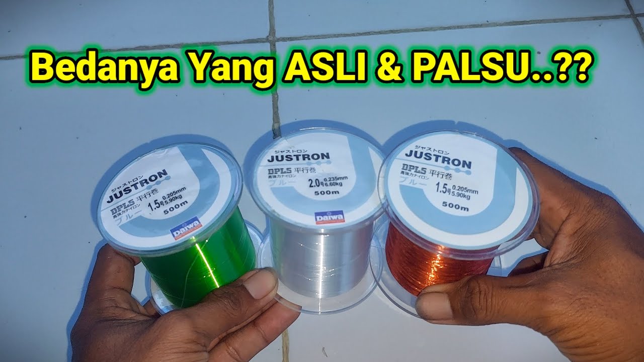 Ciri SENAR DAIWA JUSTRON ASLI DAN YG PALSU..!!