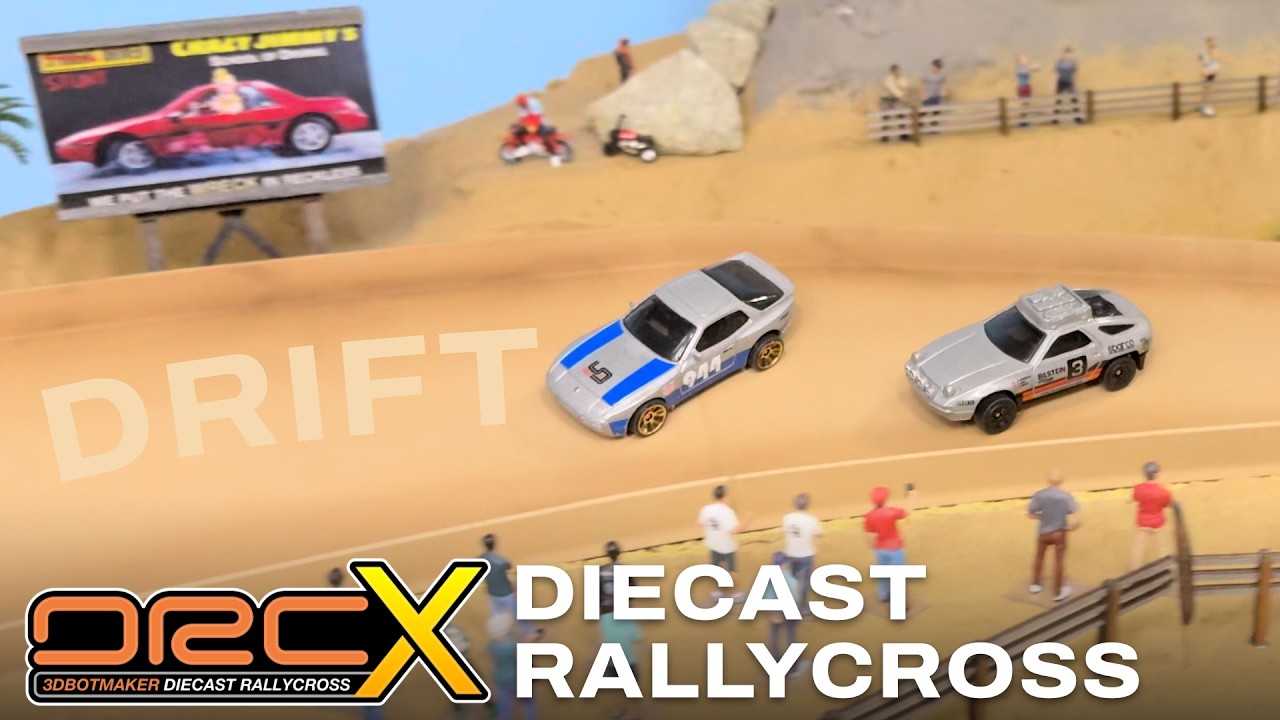 DRC-X Rally Racing Porsche против Ford — Diecast Rallycross